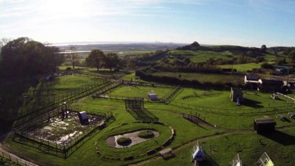 Hadleigh farm aerial view