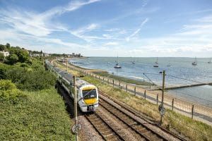 Train Travelling On Southend Coast