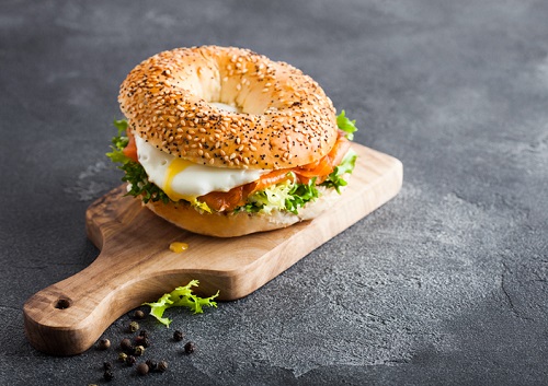 Bagel on a board