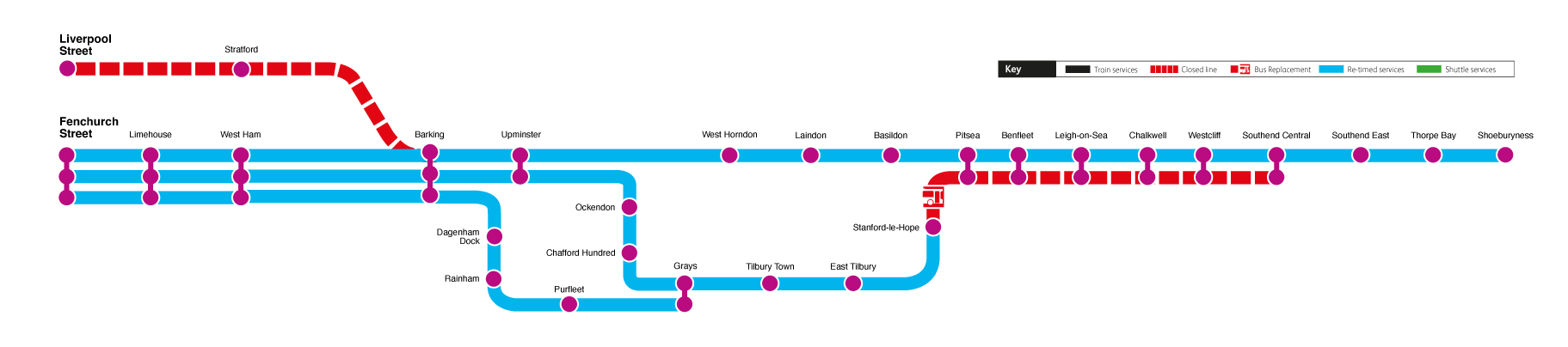 Service Alterations Map