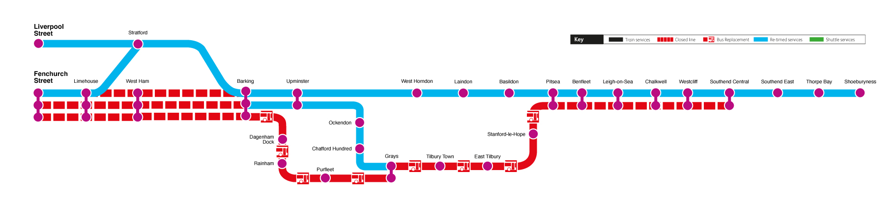 Service Alterations Map
