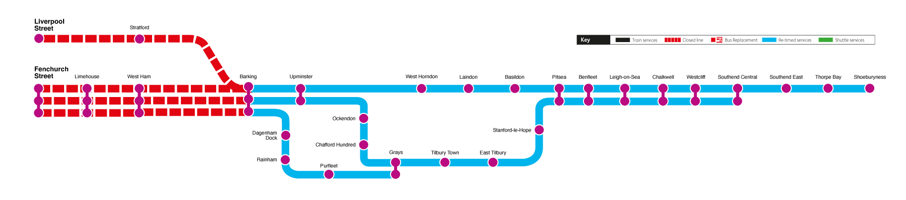 Service Alterations Map