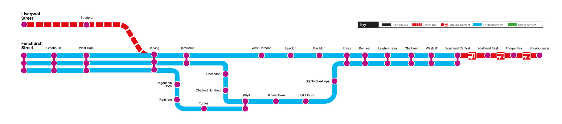 Service Alterations Map