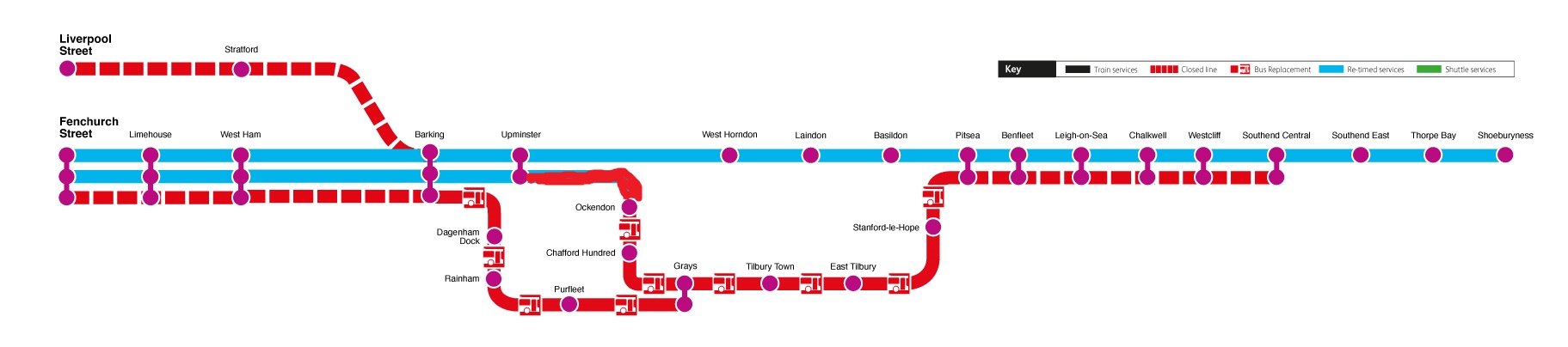 Service Alterations Map