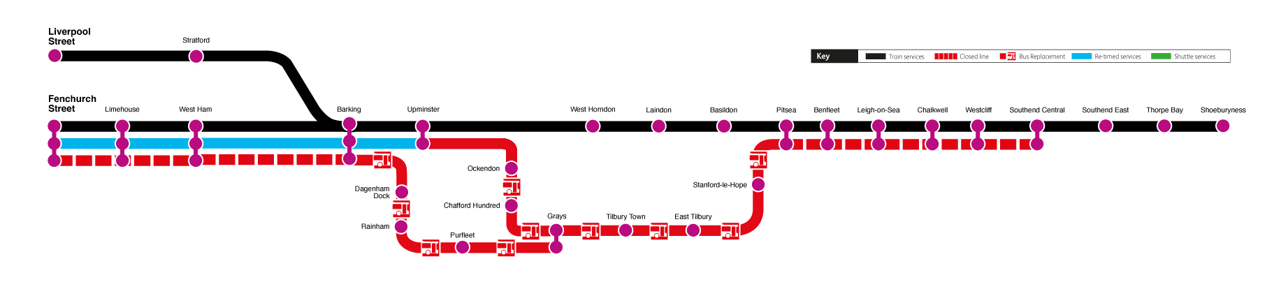 Service Alterations Map