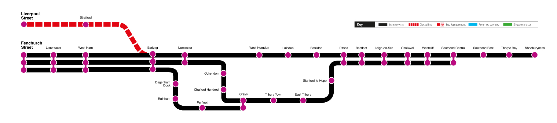 Service Alterations Map