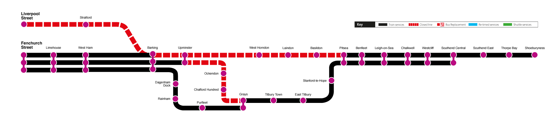 Service Alterations Map