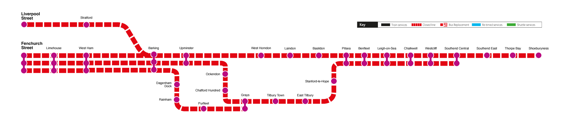 Service Alterations Map