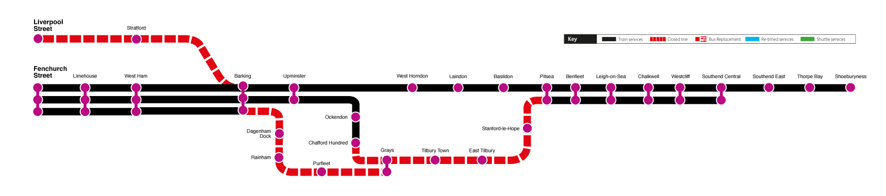 Service Alterations Map