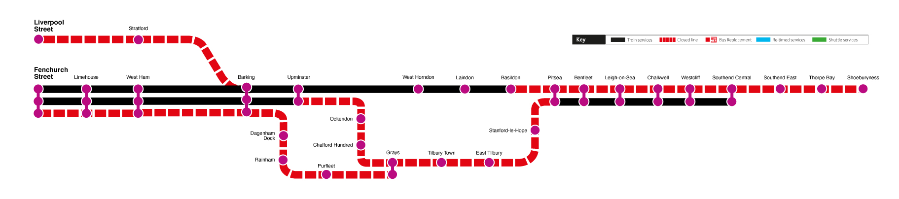 Service Alterations Map