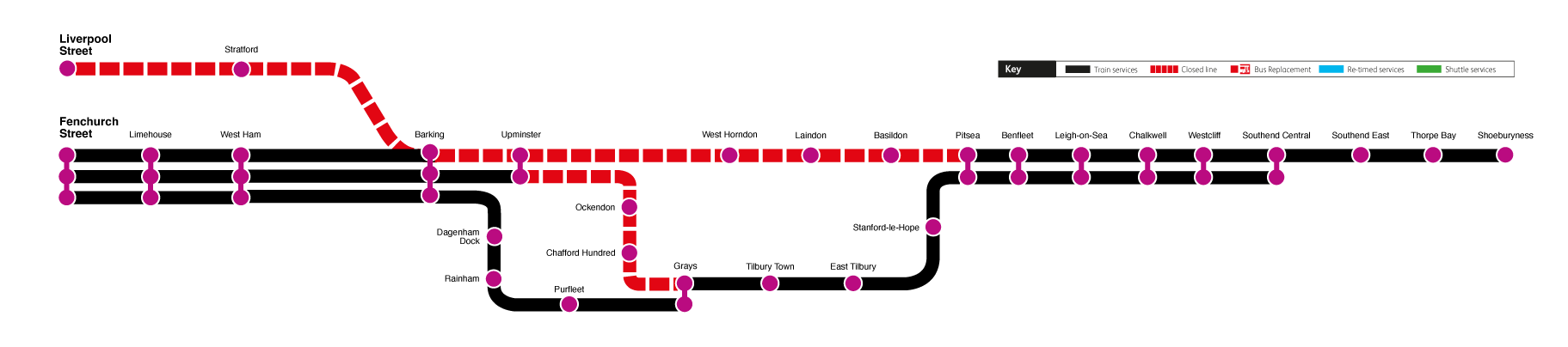 Service Alterations Map