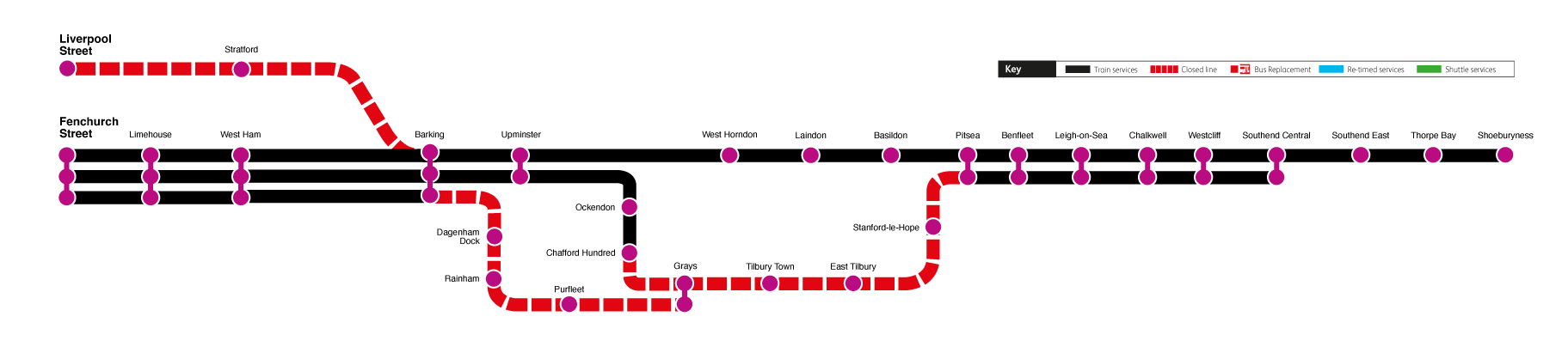 Service Alterations Map