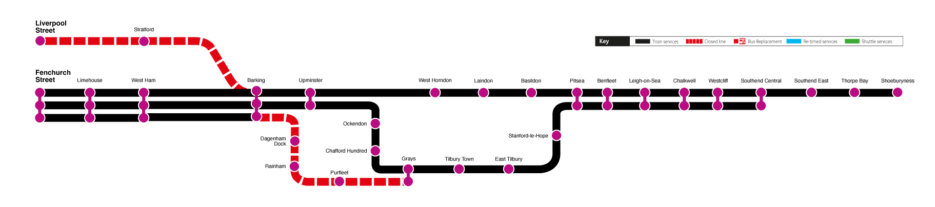 Service Alterations Map