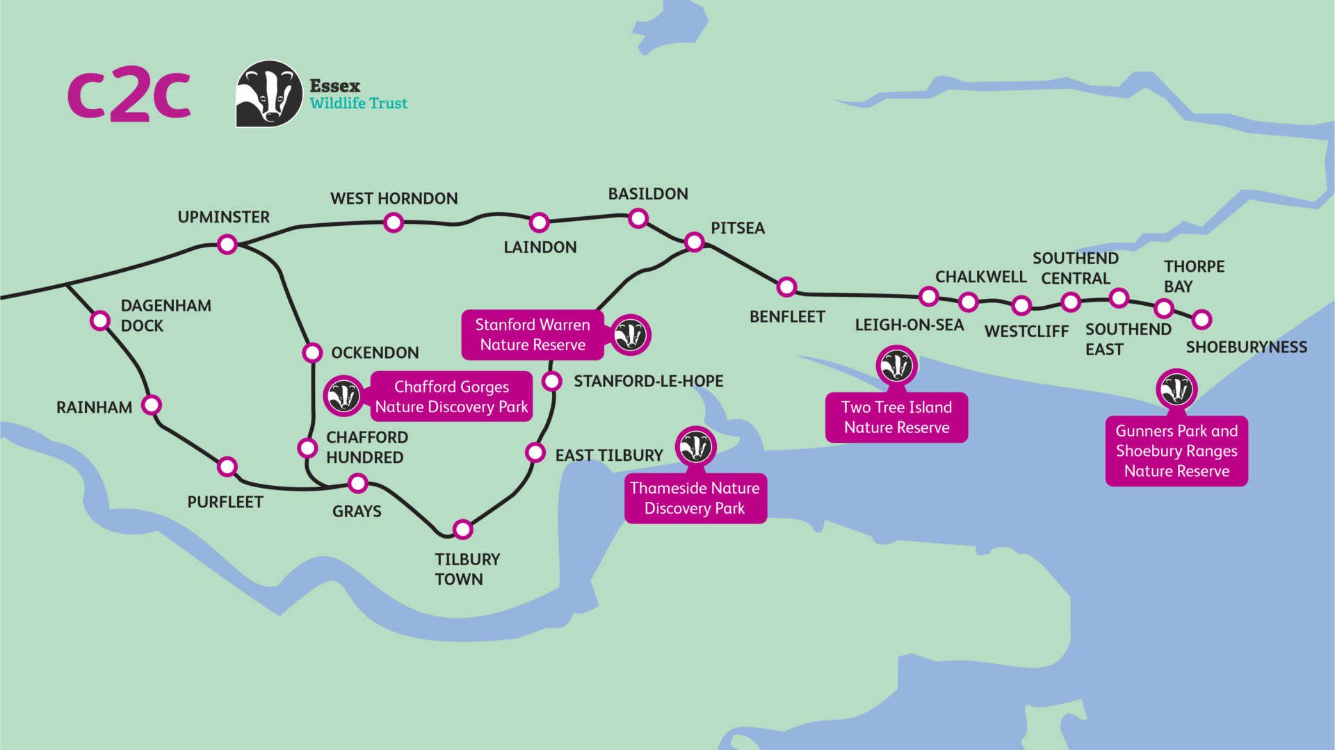 Essex Wildlife Trust C2c Trains To from London Southend Essex Essex Wildlife Trust C2c Trains To from London Southend Essex
