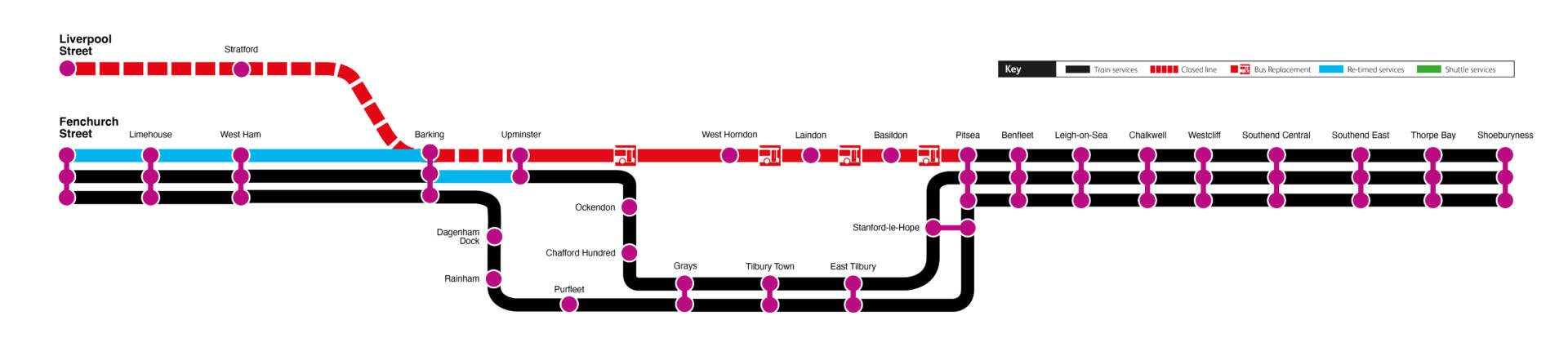 Service Alterations Map