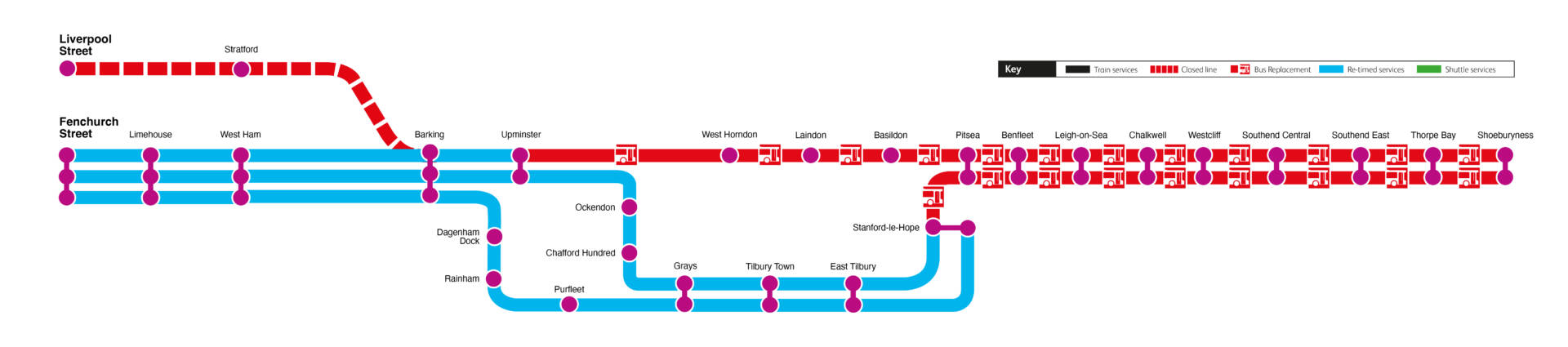 Service Alterations Map