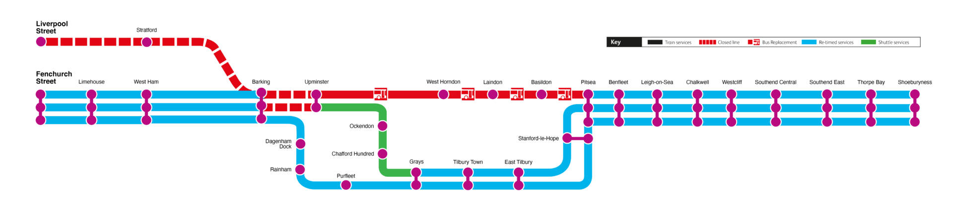 Service Alterations Map