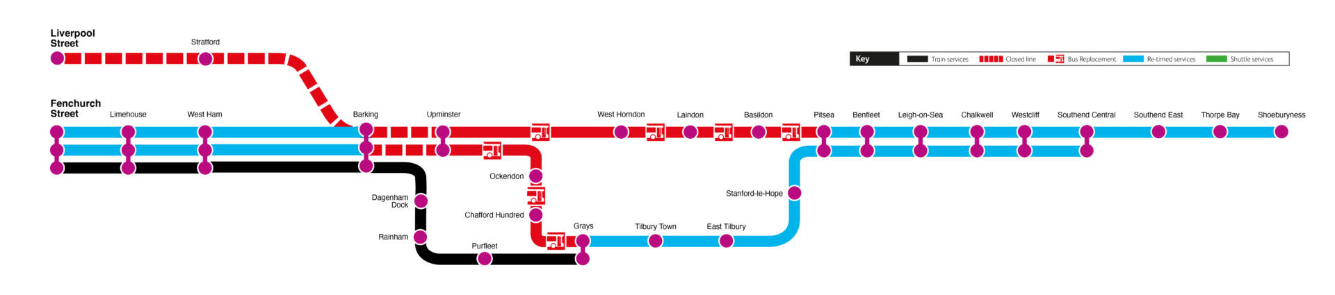 Service Alterations Map