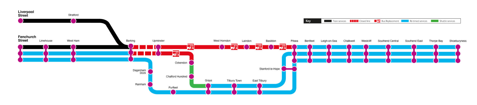 Service Alterations Map