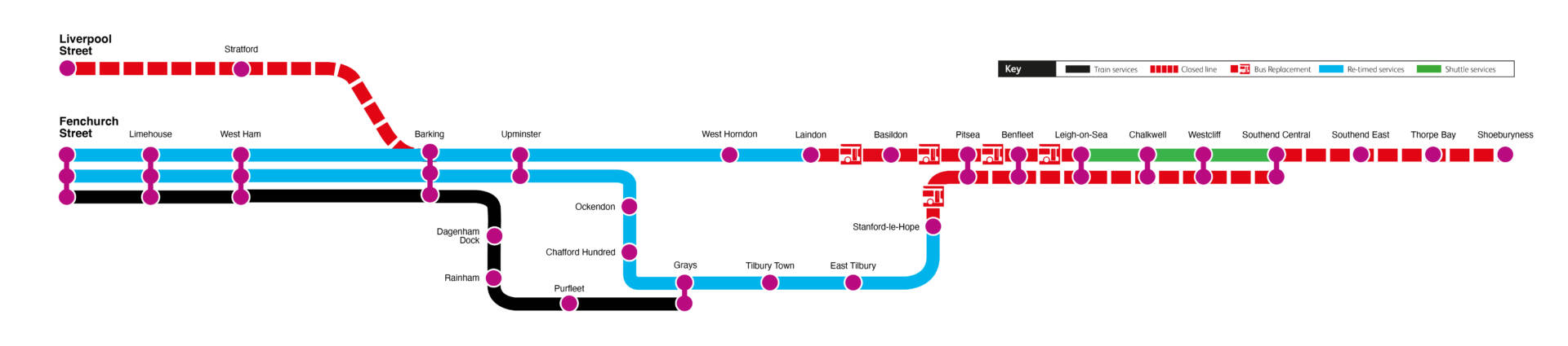 Service Alterations Map