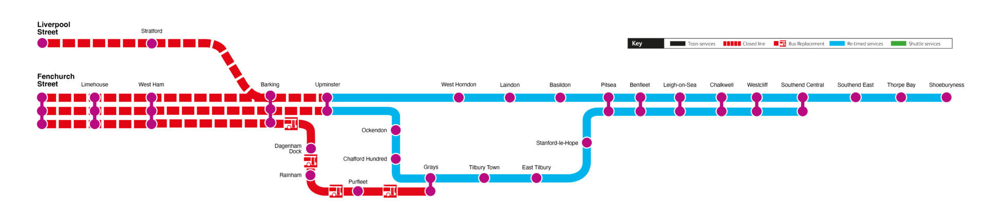 Service Alterations Map