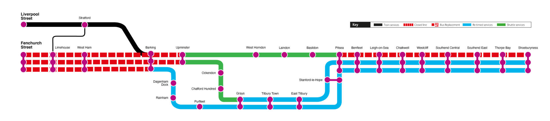 Service Alterations Map