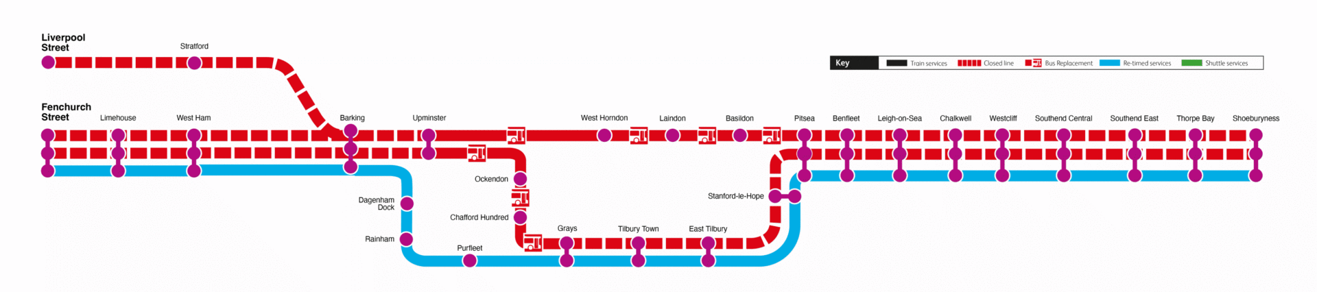 Service Alterations Map