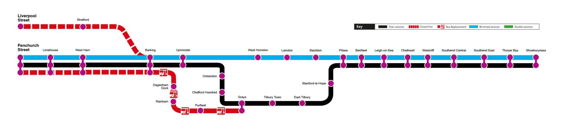 Service Alterations Map